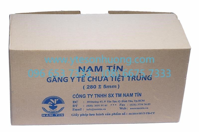 Găng tay khám cổ tay dài 280mm Nam Tín