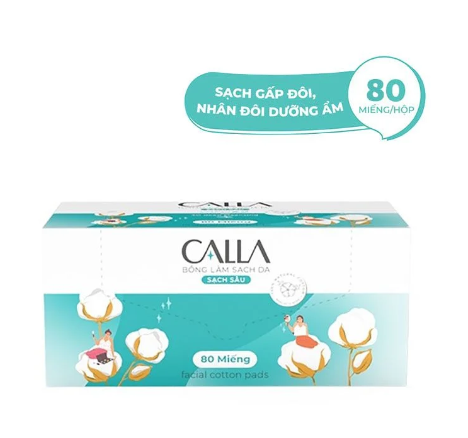Bông tẩy trang Bạch Tuyết - Calla (80 miếng)