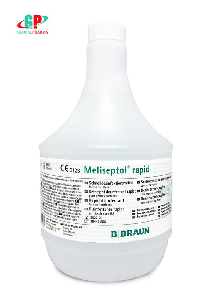 Dung dịch diệt khuẩn nhanh các bề mặt y tế B.Braun Meliseptol rapid 1000ml