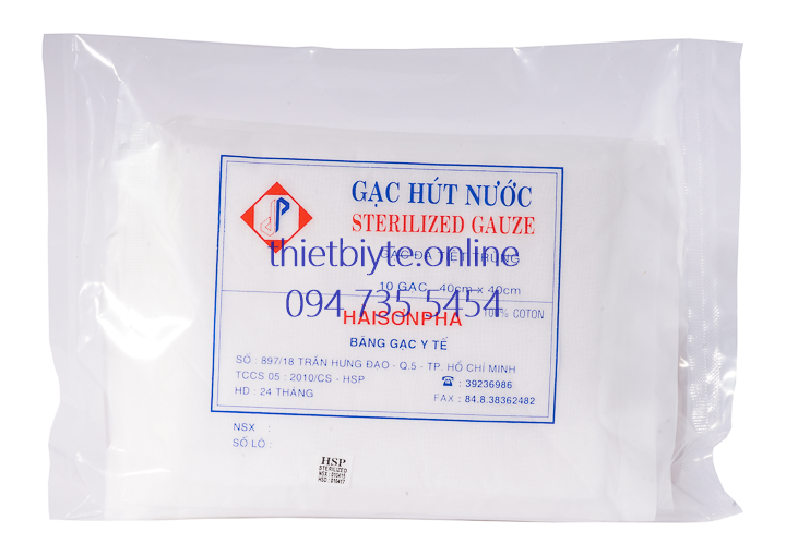 Gạc tiệt trùng Hải Sơn Pha 40cm x 40cm