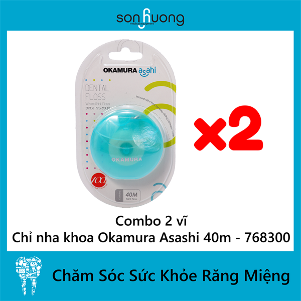 Combo Chỉ nha khoa Okamura Asashi 40m - 768300 (2 gói)