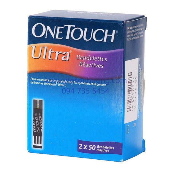Que thử đường huyết Onetouch Ultra 50 (lọ 50 que)