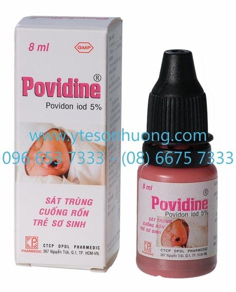 Dung dịch sát trùng cuống rốn em bé Povidine 8ml