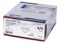 Chỉ phẫu thuật tự tiêu Chromic CPT C200 số 4/0, dài 150cm, không kim