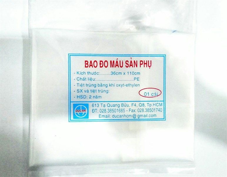 Bao đo máu sản khoa 36cm x 110cm ĐA