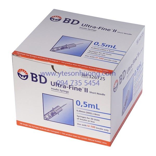 Bơm tiêm Insuline BD 0,5cc x 30G BLS 326725