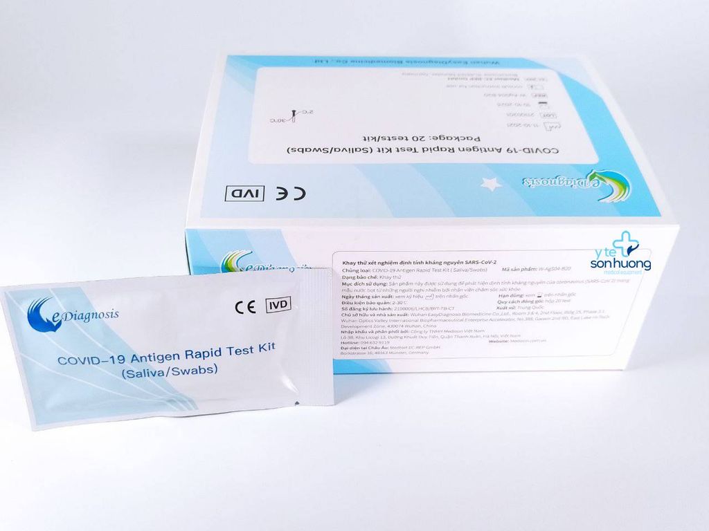 Kit test nhanh Covid-19 bằng nước bọt Saliva/Swabs