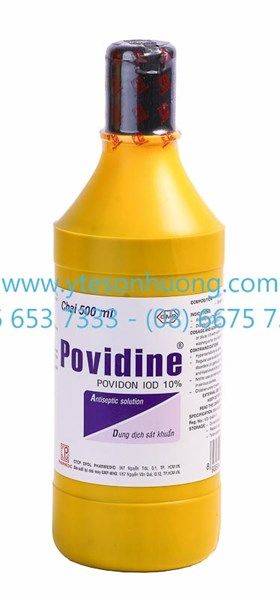 Dung dịch sát khuẩn Povidine 10% 500ml (Vàng)