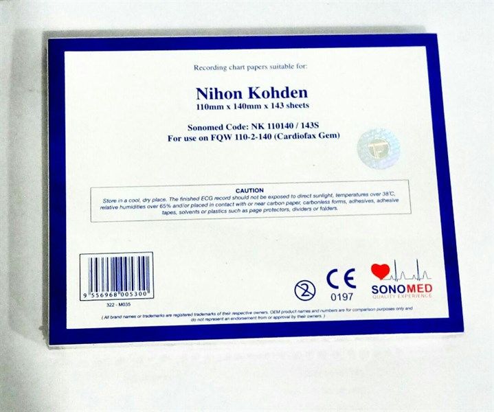 Giấy điện tim 6 cần 110x140x143 Nihon Koden