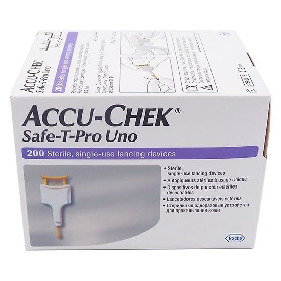 Thiết bị lấy máu đã tích hợp kim (Accu-Chek Safe-T-Pro Uno 200)