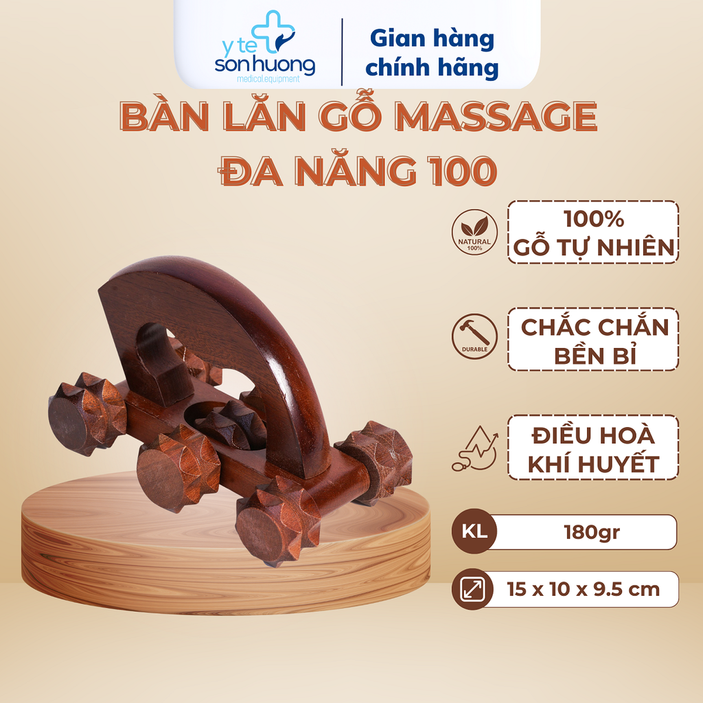 Bàn lăn gỗ massage đa năng 100