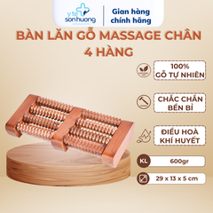 Bàn lăn gỗ massage chân 4 hàng