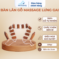 Bàn lăn gỗ massage lưng gai