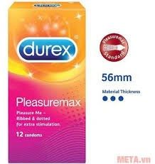 Bao cao su Durex Pleasuremax (12 bao)