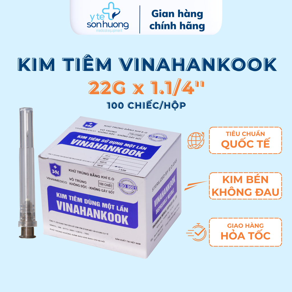 Kim tiêm 22G x 1.1/4'' Vinahankook