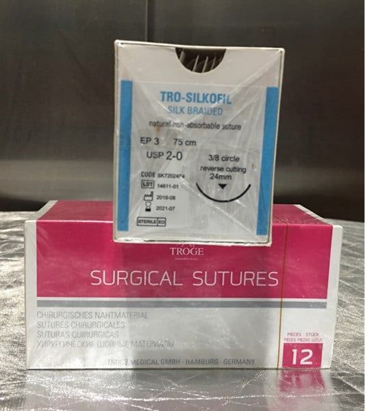 Chỉ phẫu thuật Black Silk 2/0 Troge