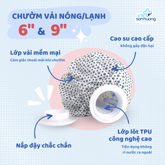 Túi chườm lạnh vải 6 inches (chấm bi)