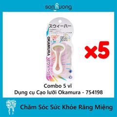 Combo Dụng cụ cạo lưỡi Okamura (5 cây/vĩ) - 754198 (2 vĩ)