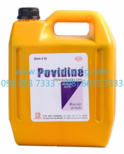 Dung dịch sát khuẩn Povidine 10% 5 lít (Vàng)