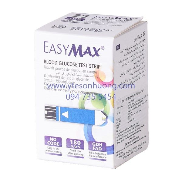 Que thử đường huyết Easy Max (hộp 50)