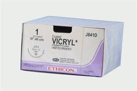 Chỉ phẫu thuật Vicryl 1 100cm 65mm 3/8c Blunt Rb W9391