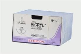 Chỉ phẫu thuật Vicryl 1 75cm 31mm 1/2c Rb W9216