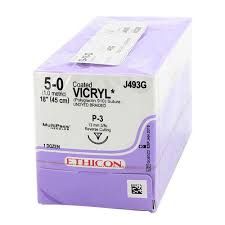 Vicryl 5/0 75cm 17mm 1/2c Rb W9105