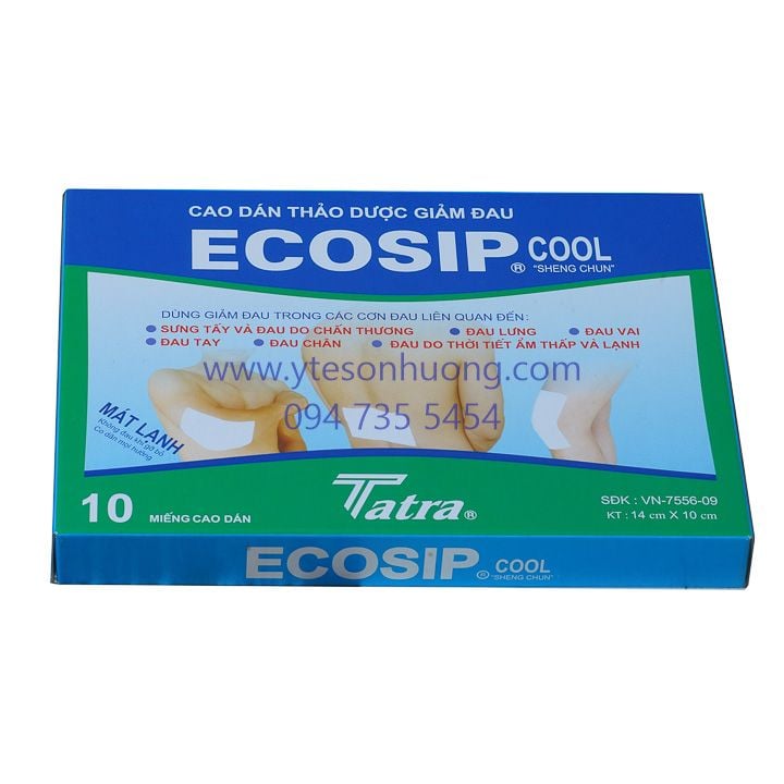 Cao dán thảo dược giảm đau Ecosip (lạnh)