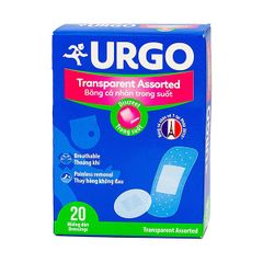 Băng cá nhân Urgo Transparent - 4 kích cỡ (hộp 20 miếng)