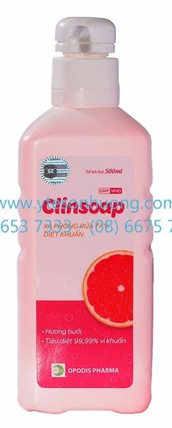 Xà phòng rửa tay diệt khuẩn Clinsoap Hương Bưởi (500ml)