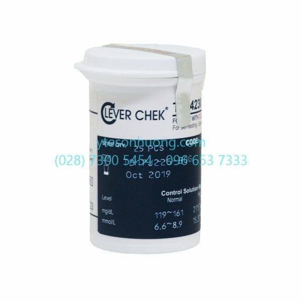 Que thử đường huyết Clever Check TD-4230 (lọ 25 que)