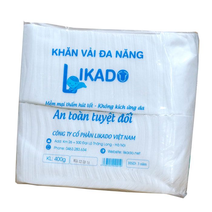 Khăn vải khô đa năng Likado 14cm x 20cm (300g) - 270 tờ