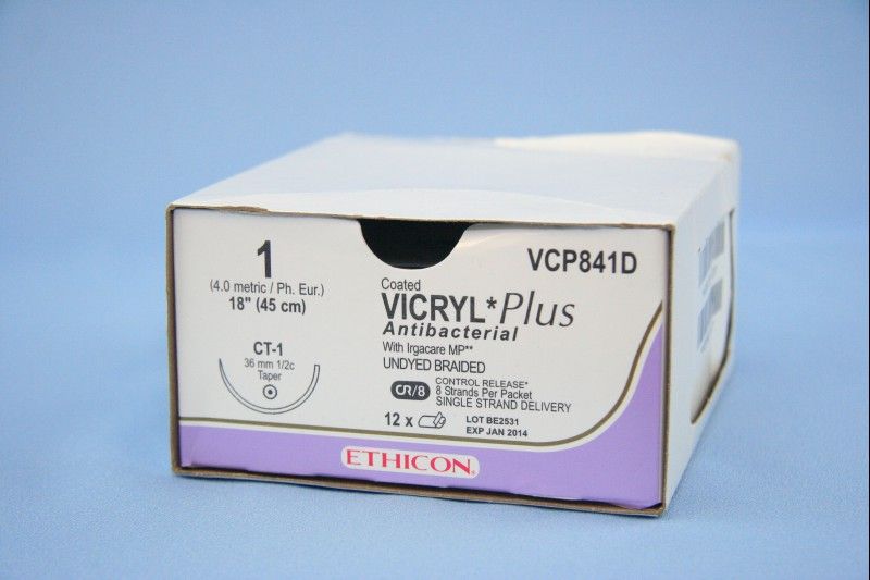 Chỉ phẫu thuật Vicryl Plus Vi 1 70cm 31mm 1/2c Mh-1 Plus Rb Vcp9213h
