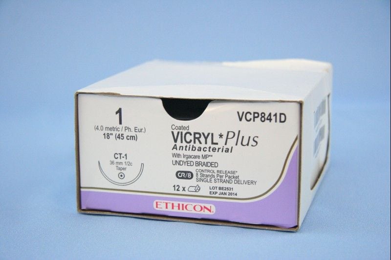 Vicryl Plus Vi 1 90cm 40mm 1/2c Ct Vcp359h