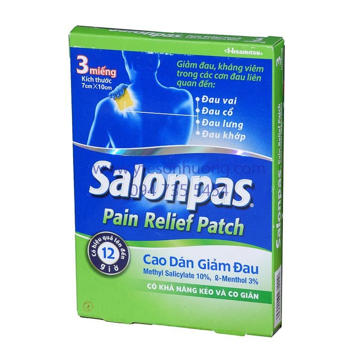 Cao dán giảm đau Salonpas Pain Relief Patch H3