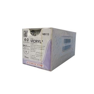 Chỉ phẫu thuật Vicryl Plus Vi 4/0 70cm 22mm 1/2c Jb-1 Violet Braided Vcp310h
