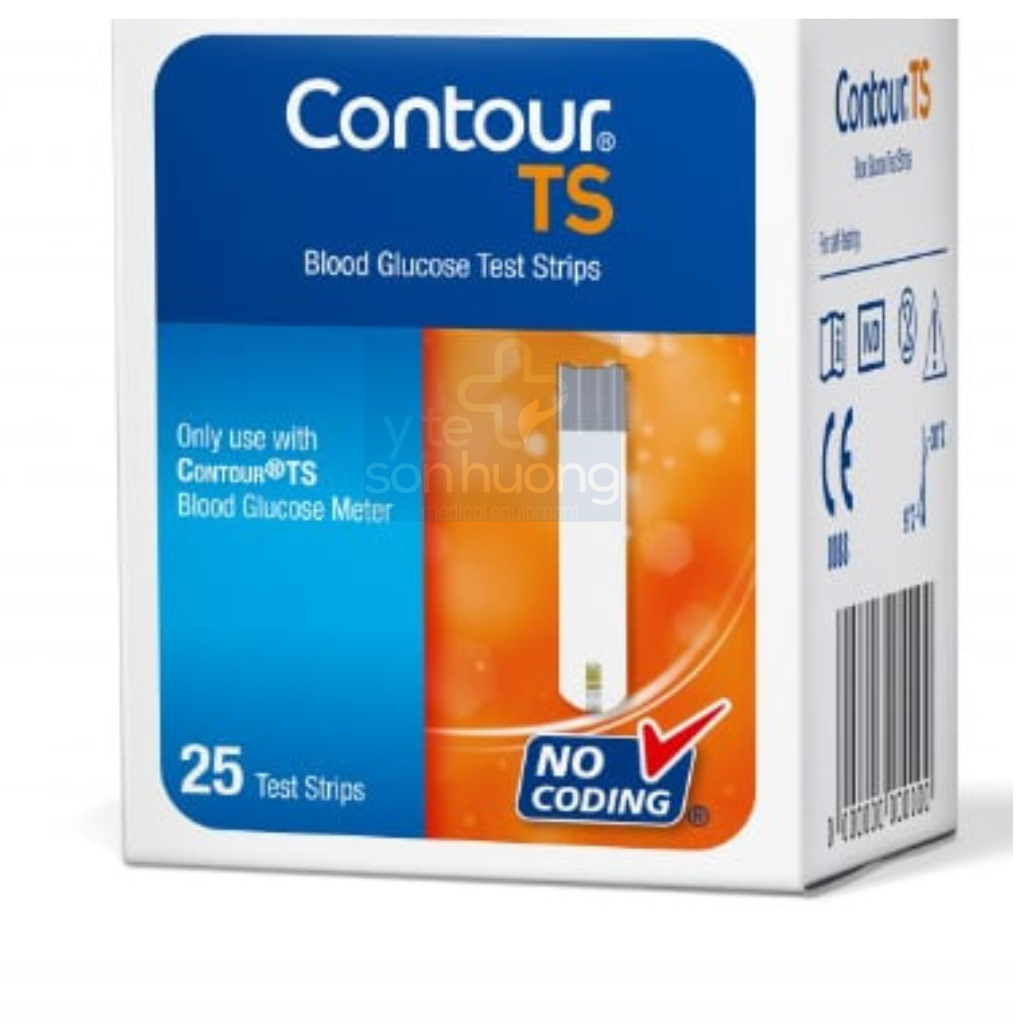 Que thử đường huyết Contour TS (hộp 25 que)