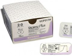 Chir phẫu thuật Vicryl Plus Vi 2/0 70cm 26mm 1/2c Jb Taper Vcp317h