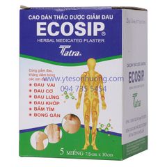 Cao dán thảo dược giảm đau Ecosip (nóng)