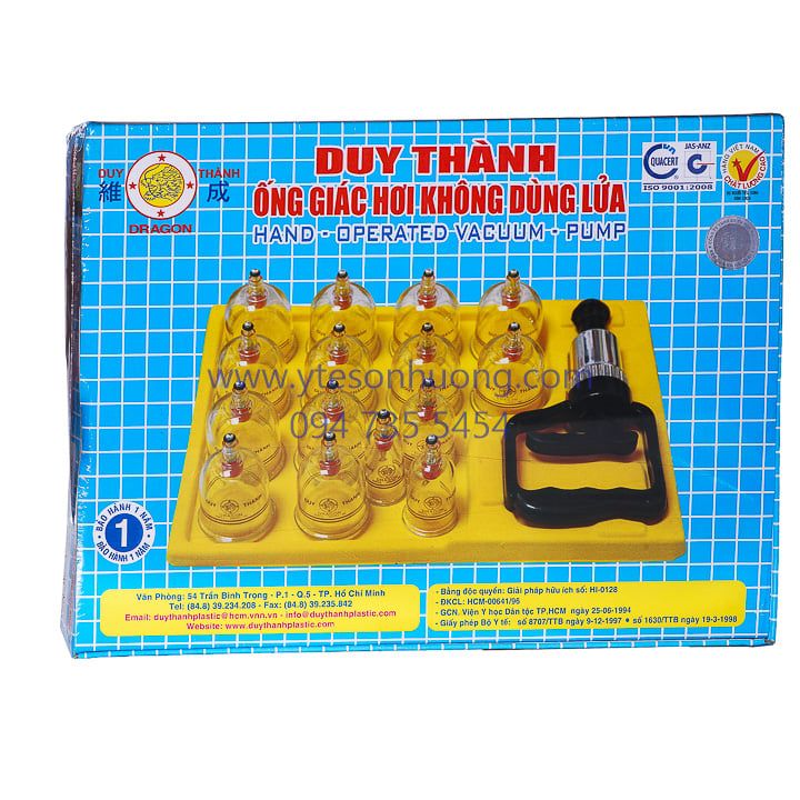 Bộ giác hơi không dùng lửa Duy Thành YGH03 (Loại C) (giấy)