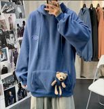  AD053 Hoodie Lông Gấu Túi 