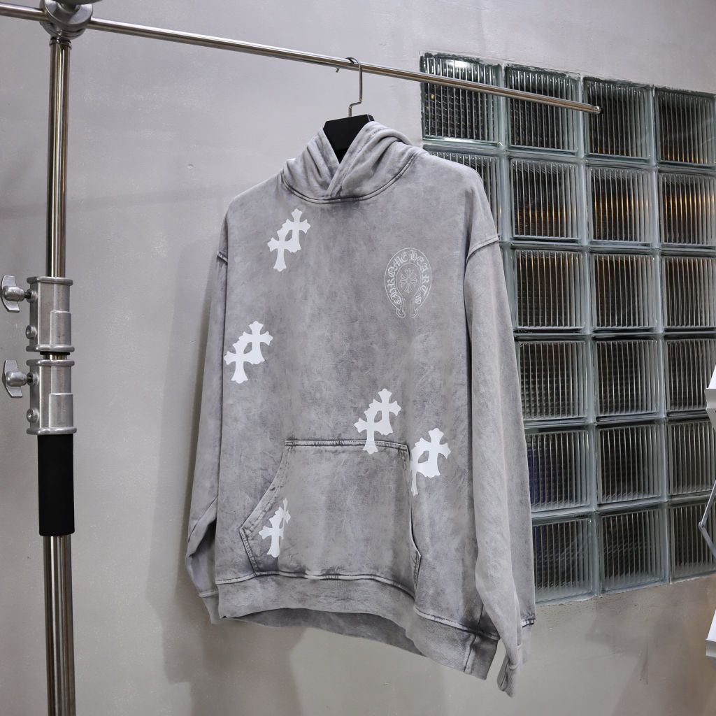  H16 Hoodie Wash Chrome Hearts Logo Full 