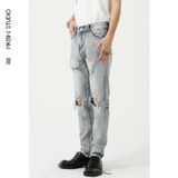  QJ25 Jeans Rách Gối ZIP 