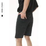  QS14 Short Jeans Trơn Rách Lai 