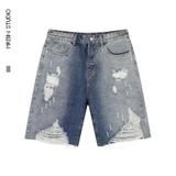  QS15 Short Jeans Wash Rách Ombre 