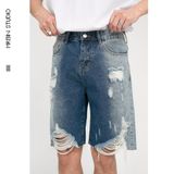  QS15 Short Jeans Wash Rách Ombre 