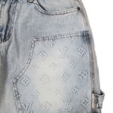  QS43 Short Jeans LV Embossed 