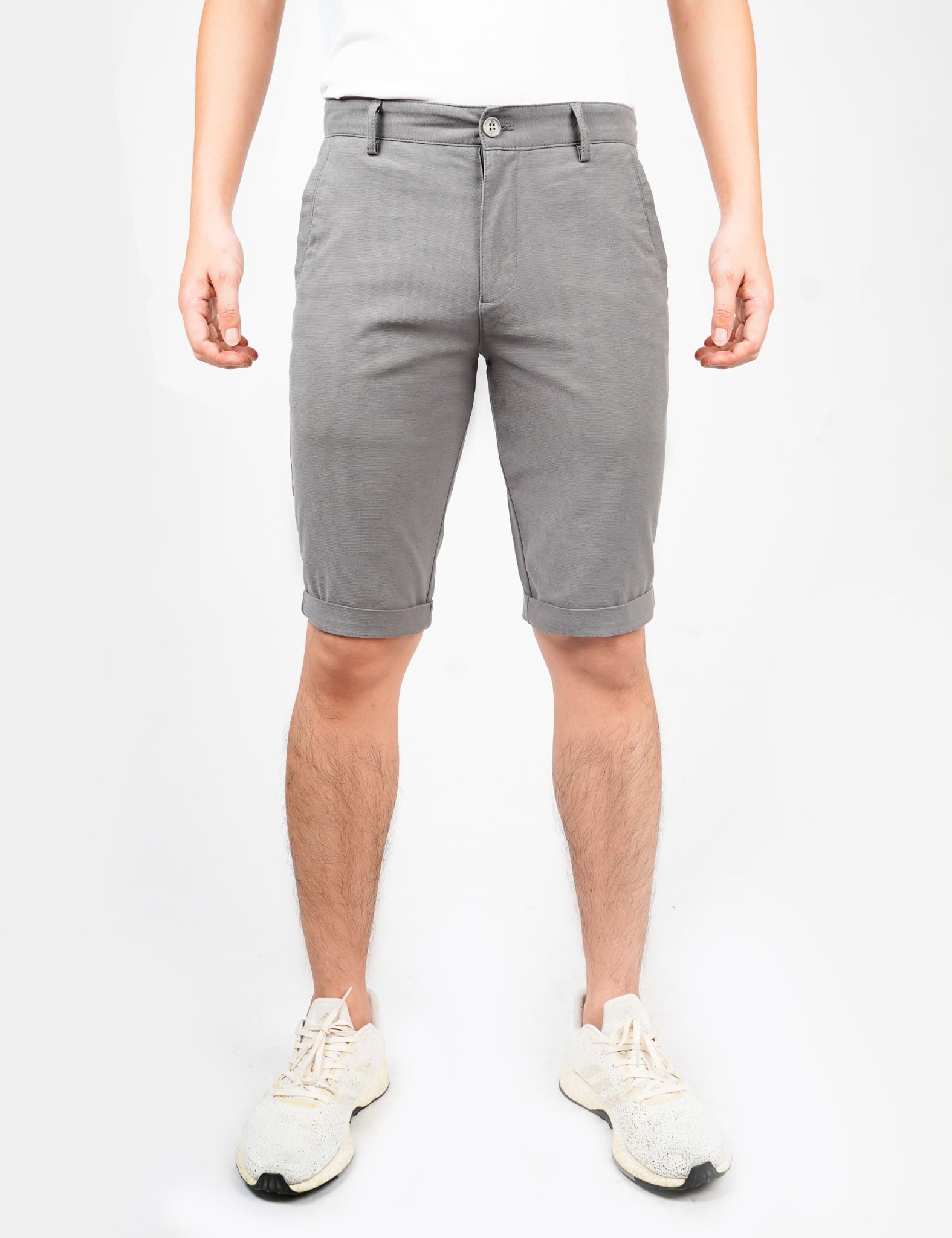 Quần ngố kaki, ghi tối - 2104QNKB02GHT
