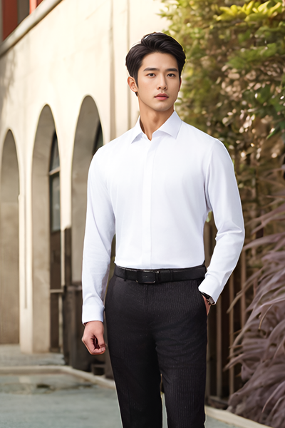 Áo sơ mi nam dài For Boss tay họa tiết chìm, bodyfit Tezo-25SMDH035