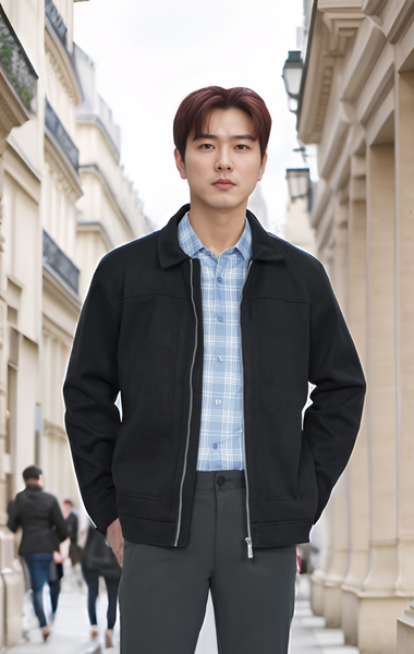 Áo khoác dạ nam cổ bẻ cao cấp Tezo - 24ADCT002